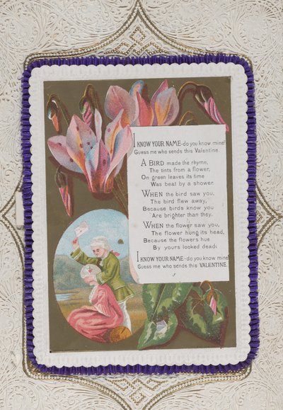 Walentynki, 1874. autorstwa Catherine Greenaway