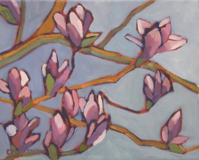 Magnolia Moment, 2022 (olej na płótnie) autorstwa Catherine J Martzloff