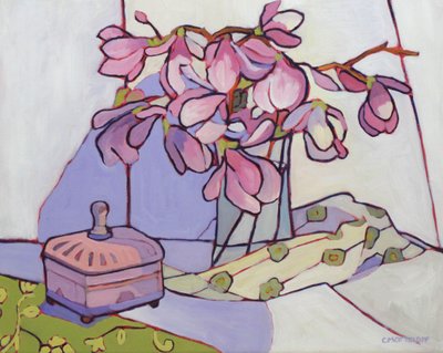 The Magnolia Box, 2023 (olej na płótnie) autorstwa Catherine J Martzloff