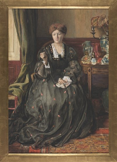 Myślenie, portret Emmy Madox Brown autorstwa Catherine Madox Brown