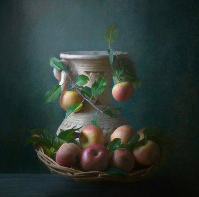 Jesienna martwa natura z jabłkami autorstwa Catherine Wang
