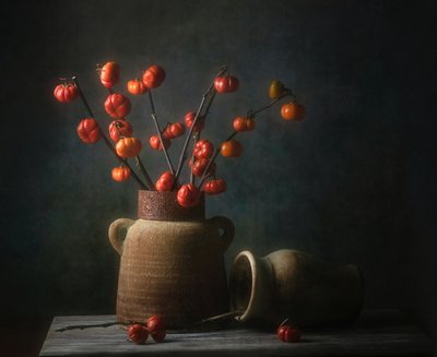 Martwa natura z jesiennymi tykwami autorstwa Catherine Wang