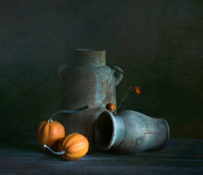 Dyni w rustykalnym stylu w nastrojowych odcieniach autorstwa Catherine Wang