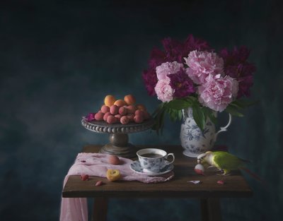 Przysmak na stół od Parrot autorstwa Catherine Wang