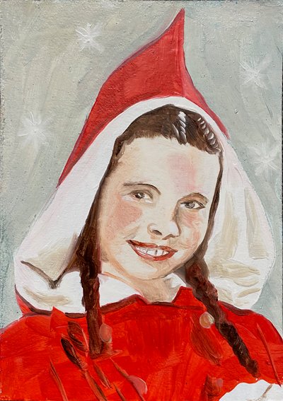Margaret, 2023 (olej na papierze) autorstwa Cathy Lomax