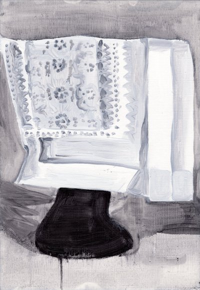Obsfuscate, 2019 (olej na papierze) autorstwa Cathy Lomax