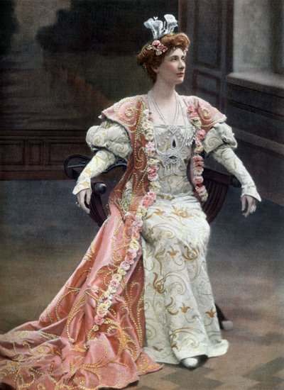 Szkocka śpiewaczka operowa Mary Garden (1874-1967) jako Orlanda w operze „La reine Fiammette” w Paryżu, fot. Cautin et Berger z francuskiej gazety „Le Theatre” 11 lutego autorstwa Cautin and Berger
