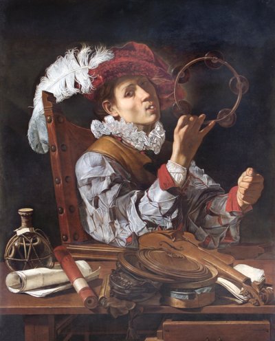 Muzyk, ok. 1610 r. (olej na płótnie) autorstwa Cecco de Caravaggio