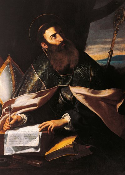 Portret św. Augustyna z Hippony (olej na płótnie) autorstwa Cecco de Caravaggio
