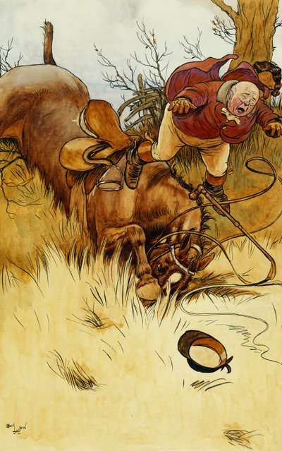 Upadek jest okropną rzeczą, autorstwa Cecil Charles Windsor Aldin