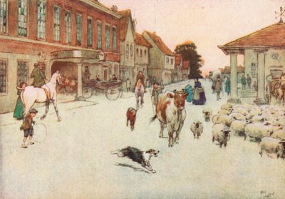 Gdy słońce zachodziło. . . Zatrzymaliśmy się w Principal Hotel na Rynku? autorstwa Cecil Charles Windsor Aldin