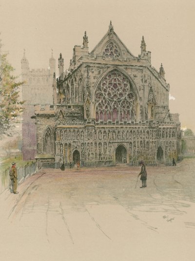 Katedra w Exeter autorstwa Cecil Charles Windsor Aldin