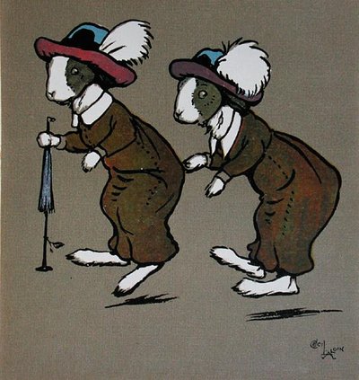 Humpty and Dumpty, ilustracja z „Merry Party” May Byron, wydanej przez Hodder and Stoughton autorstwa Cecil Charles Windsor Aldin