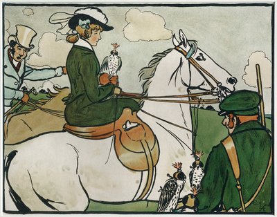 Staroangielskie sporty i gry: Hawking autorstwa Cecil Charles Windsor Aldin