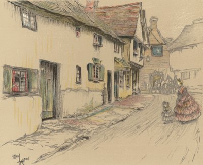 George Inn, Dorchester autorstwa Cecil Charles Windsor Aldin