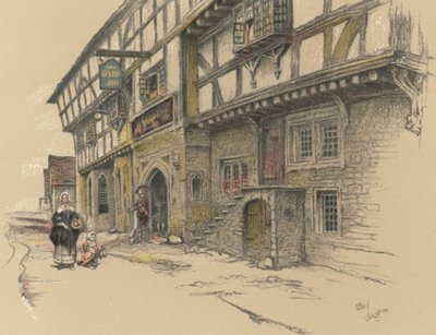 The George Inn, Norton St Philip autorstwa Cecil Charles Windsor Aldin