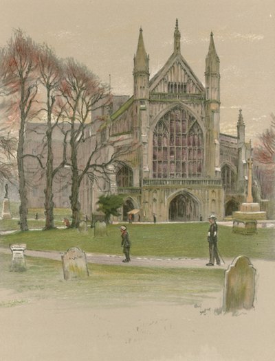 Katedra w Winchester autorstwa Cecil Charles Windsor Aldin
