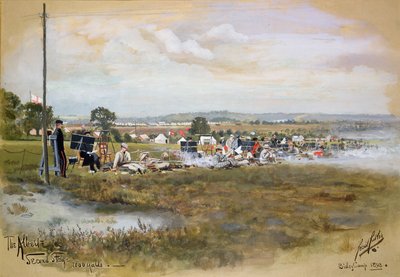 Albert - Drugi etap, 1000 jardów, Bisley Camp, 1893 (wc i gwasz na papierze) autorstwa Cecil Cutler