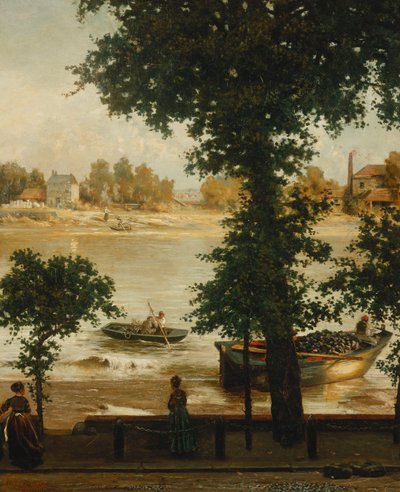 Letni wieczór w Cheyne Walk, 1870-71 autorstwa Cecil Gordon Lawson