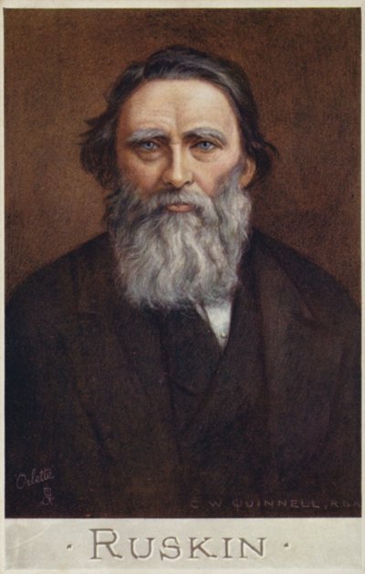 John Ruskin (1819-1900), angielski pisarz, krytyk sztuki, artysta i myśliciel społeczny autorstwa Cecil Watson Quinnell