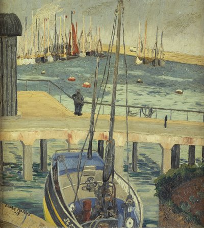Pilchard Boats w Newlyn autorstwa Cedric Morris