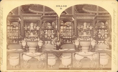 Widok na dwór chiński, budynek główny, wystawa stulecia, Filadelfia autorstwa Centennial Photographic Co.