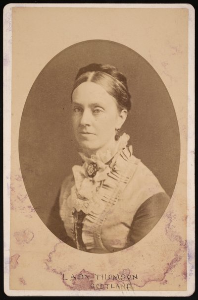 Portret lady Frances Anny Blandy Thomson, baronowej Kelvin 1837-1916, 1876. autorstwa Centennial Photographic Company