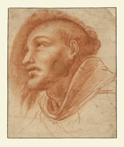 Studium mnicha franciszkańskiego (prawdopodobnie św. Franciszka) autorstwa Cerano (Giovanni Battista Crespi)