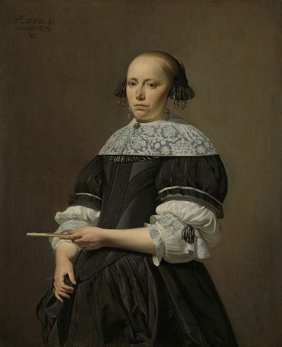 Portret Elisabeth van Kessel, 1671 autorstwa Cesar Boetius van Everdingen