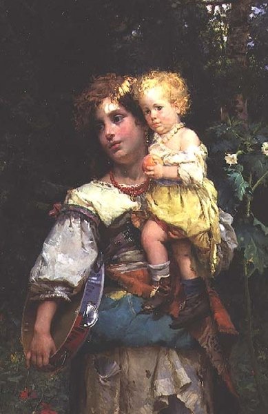 Kobieta i dziecko autorstwa Cesare Auguste Detti