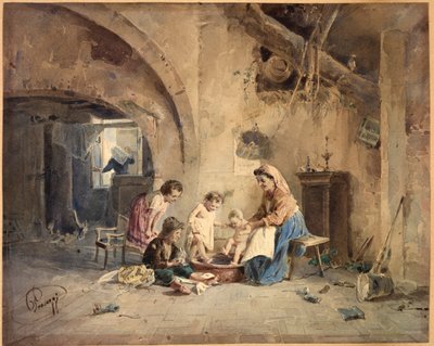 Łaźnia, XIX wiek. autorstwa Cesare Provaggi