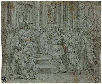 Salomon otrzymuje królową Saby autorstwa Cesare Rossetti