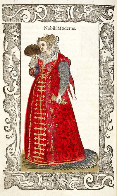 Nowoczesna szlachta. Od: De gli habiti ancient et modern, 1598 autorstwa Cesare Vecellio