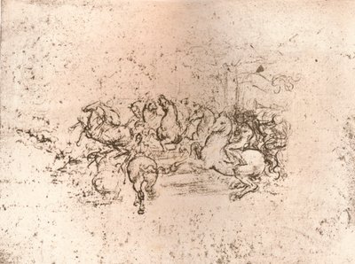 Kopia części karykatury Bitwy pod Anghiari, c1505-c1523 1883 autorstwa Cesare da Sesto