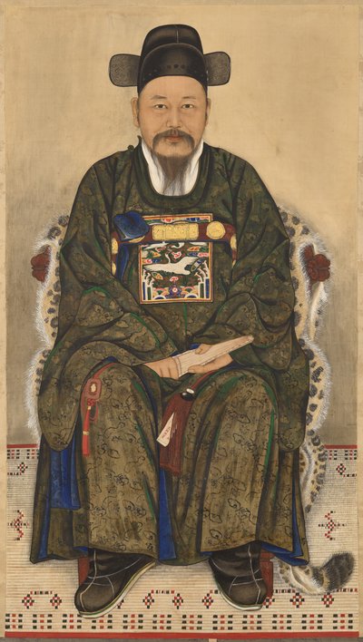 Portret młodego oficera autorstwa Chae Yongshin (Korean