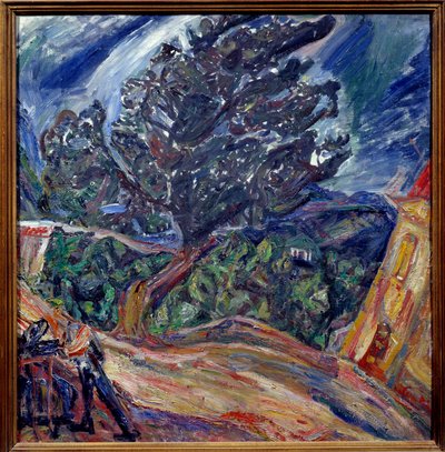 Duże drzewo niebieski obraz Chaima Soutine autorstwa Chaim Soutine