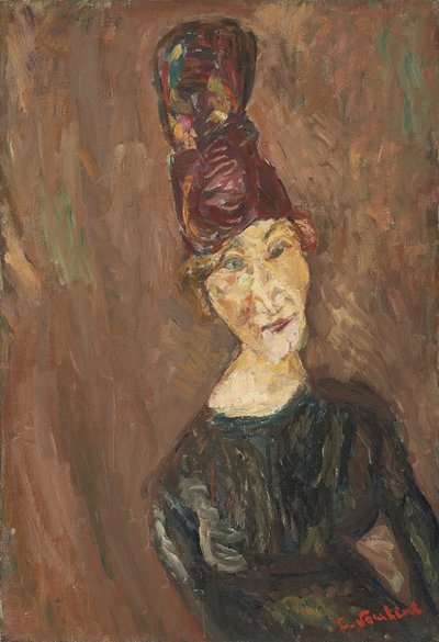 Kobieta w wielkim kapeluszu, ok. 1919 autorstwa Chaim Soutine