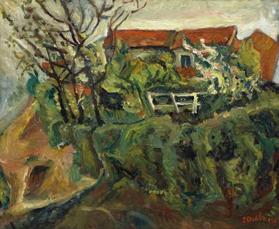 Domy w krajobrazie, ok. 1918-1919. autorstwa Chaim Soutine