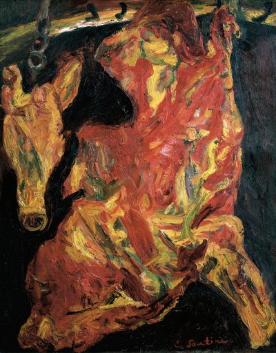 Strona wołowiny i głowy cielęcej autorstwa Chaim Soutine