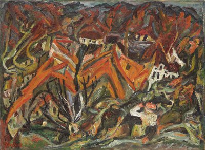Widok wsi; Widok wsi, 1921-1922 autorstwa Chaim Soutine