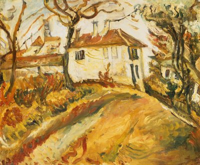 Biały dom na wzgórzu, ok. 1918 (olej na płótnie) autorstwa Chaim Soutine