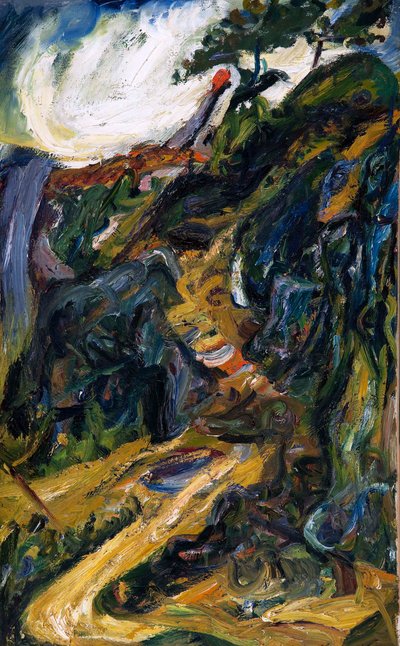 Kręta droga, w pobliżu Gréolières autorstwa Chaim Soutine