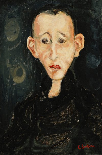 Młody człowiek w ciemności; Le Garcon en Noir, 1924 autorstwa Chaim Soutine