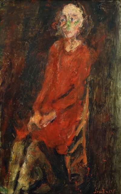 Młoda Kobieta w Czerwieni; Młoda kobieta w czerwieni, 1928 autorstwa Chaim Soutine