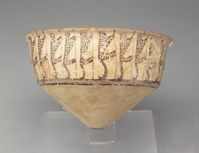Misa stożkowa z motywem lamparta, 3500-3000 pne (ceramika płowożółta) autorstwa Chalcolithic