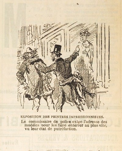 Komisarz policji żąda adresu modeli, aby je pochować..., 1877. autorstwa Cham