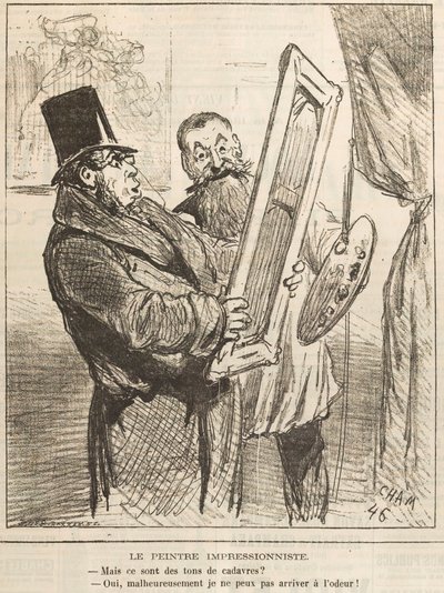 Malarz impresjonistyczny: Ale to są trupie dźwięki..., 1877. autorstwa Cham