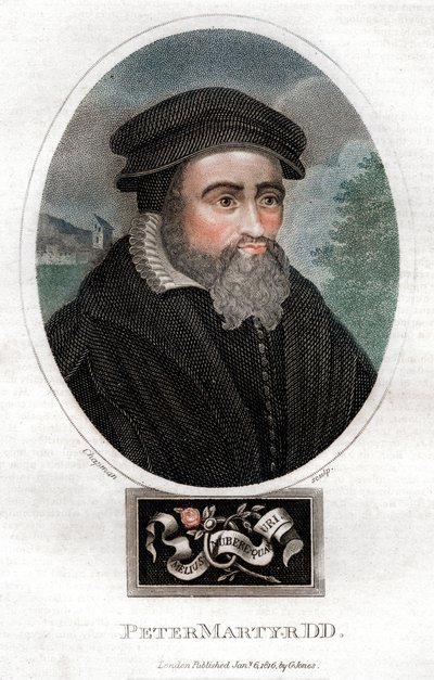 Pietro Martire Vermigli 1499-1562, włoski teolog, 1816. autorstwa Chapman and Co