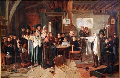 Maskarada, ok. 1855 (olej na płótnie) autorstwa Charles Hunt