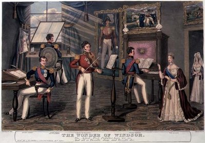 Cud Windsoru: artysta, poeta, skrzypek, tutaj widzimy, a wszystko to Tweedle-dum i Tweedle Dee, c.1841 autorstwa Charles Hunt